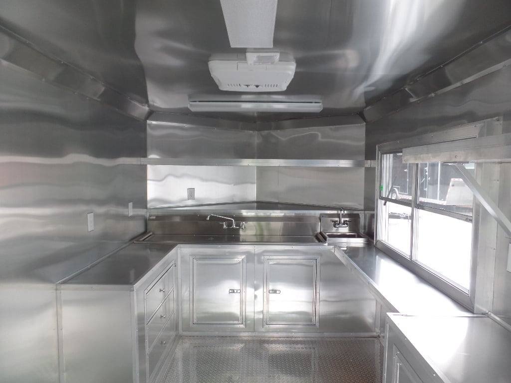 8.5′ x 22′ Concession BBQ Food Trailer Black With Appliances — photo 12