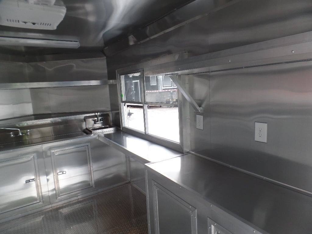 8.5′ x 22′ Concession BBQ Food Trailer Black With Appliances — photo 6