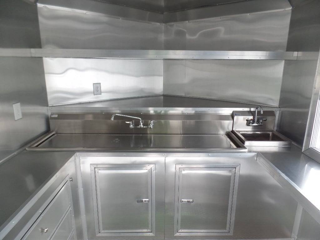 8.5′ x 22′ Concession BBQ Food Trailer Black With Appliances — photo 15