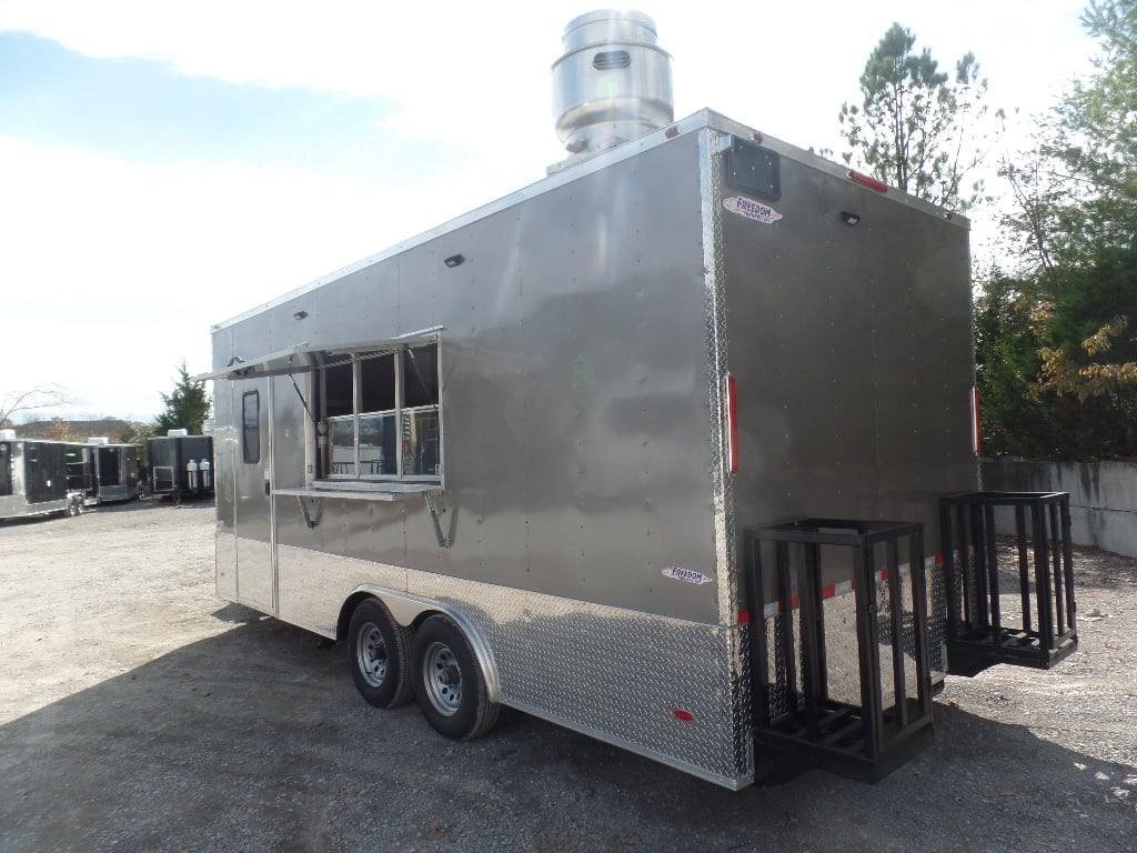 8.5′ x 20′ Light Pewter Vending Concession Food Trailer