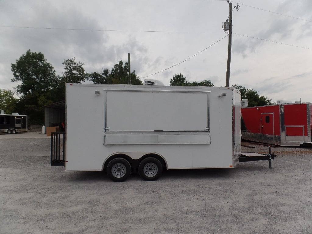 8.5′ x 16′ Concession Food Trailer White Event Catering — photo 4