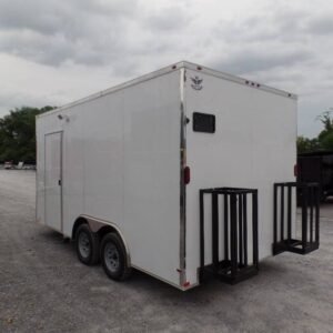 8.5 x 16 white catering trailer with oversized 10-foot window - view 12