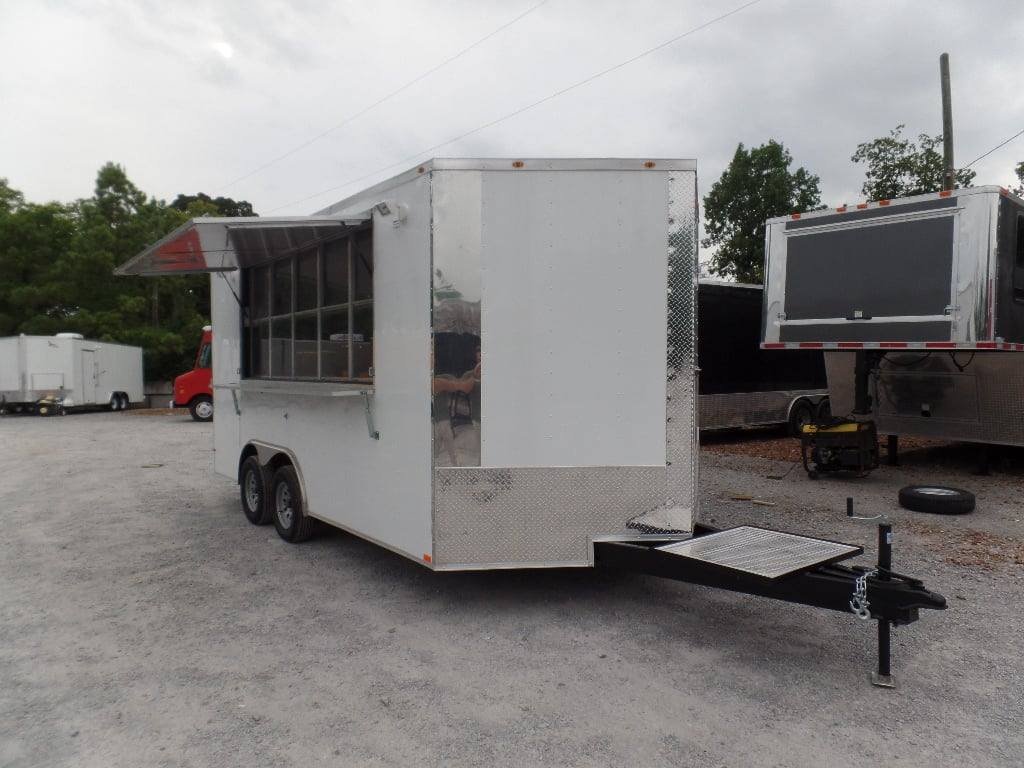 8.5′ x 16′ Concession Food Trailer White Event Catering — photo 5
