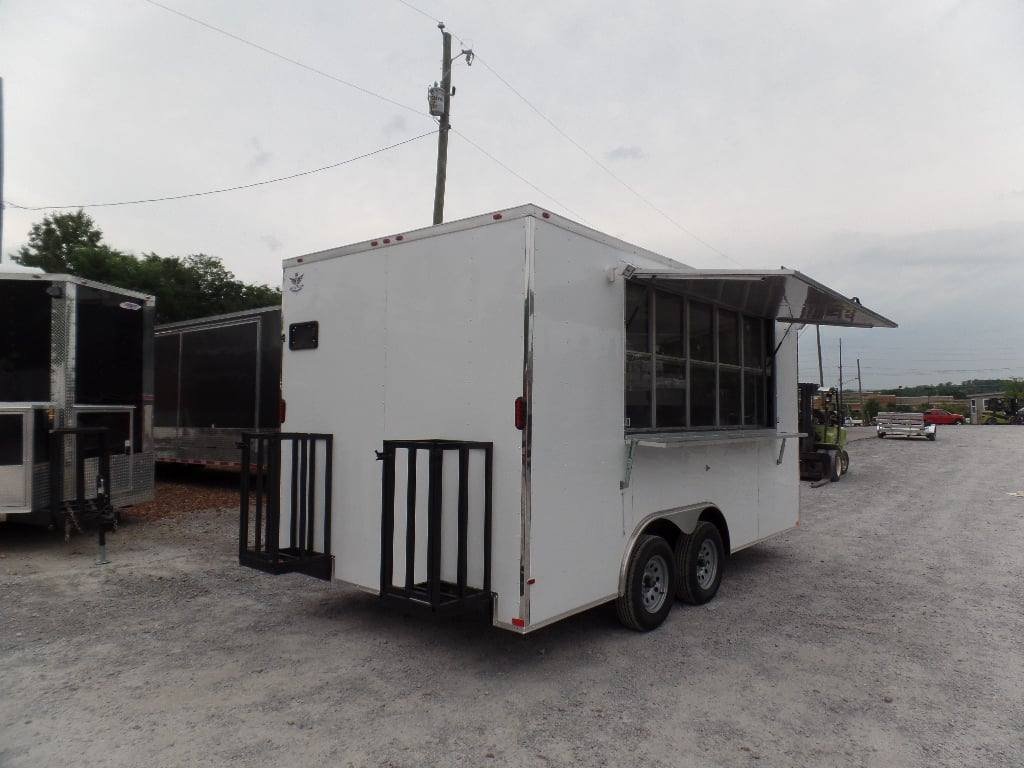 8.5′ x 16′ Concession Food Trailer White Event Catering — photo 2