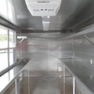 8.5 x 16 white catering trailer with oversized 10-foot window - view 11