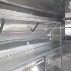 8.5 x 16 white catering trailer with oversized 10-foot window - view 13