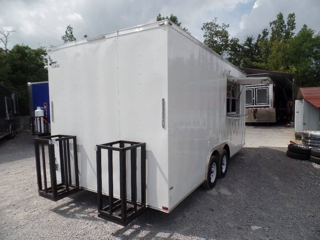 8.5′ x 18′ Concession Trailer White Food Event Catering — photo 3