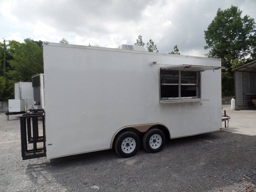 8.5′ x 18′ Concession Trailer White Food Event Catering — photo 11