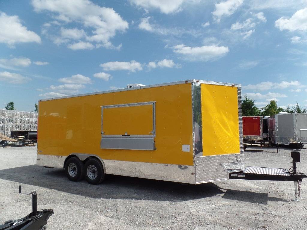 8.5′ x 20′ Concession Food Trailer Yellow Event Catering — photo 3