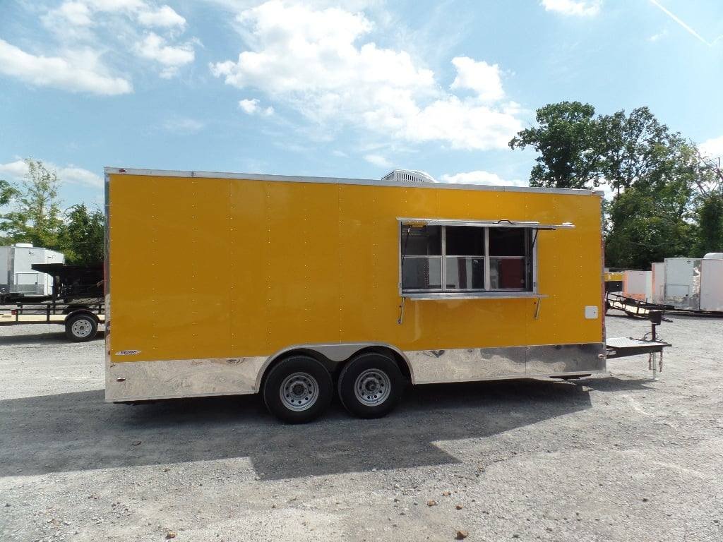 8.5′ x 20′ Concession Food Trailer Yellow Event Catering — photo 9