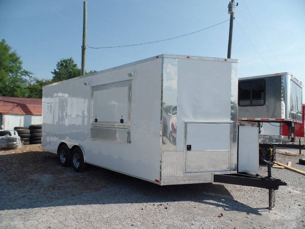 8.5′ x 20′ Concession Food Trailer White Event Catering — photo 14