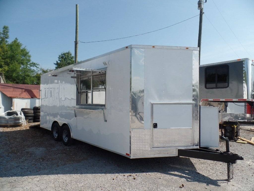 8.5′ x 20′ Concession Food Trailer White Event Catering — photo 8