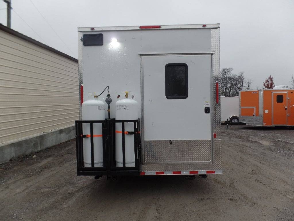 8.5′ x 32′ White Food Concession Trailer With Appliances — photo 14