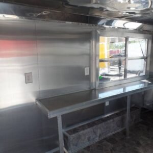 8.5 x 14 white concession trailer with dual 5-foot windows - view 9
