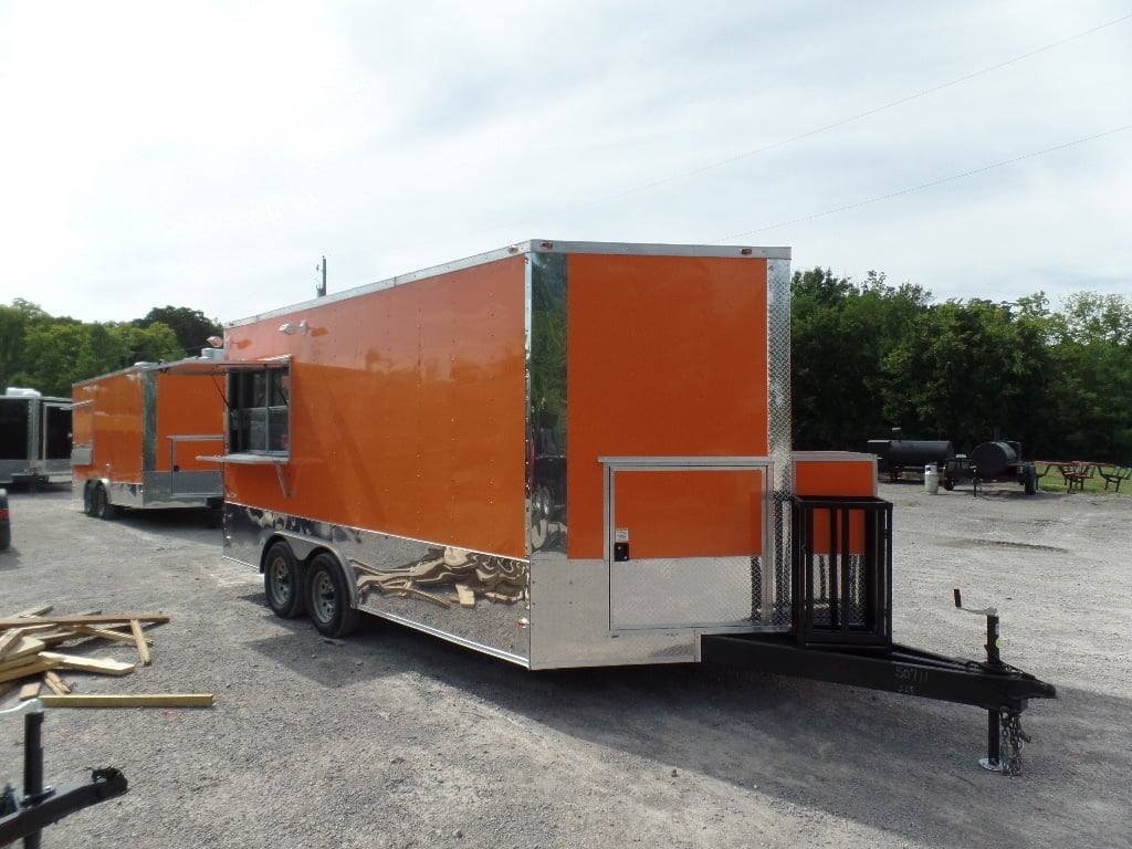 8.5′ x 16′ Concession Food Trailer Orange Catering Event — photo 3