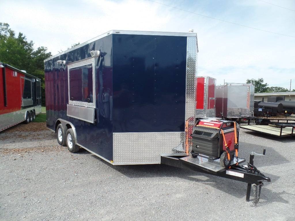 8.5′ x 16′ Concession Food Trailer Indigo Blue Event Catering — photo 2