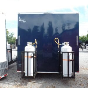 8.5 x 16 indigo blue trailer with sleek concession exterior - view 14