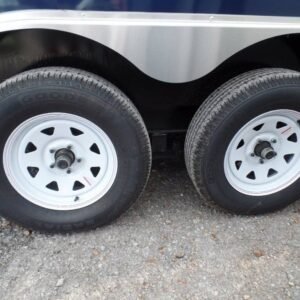 8.5 x 16 indigo blue trailer with sleek concession exterior - view 8