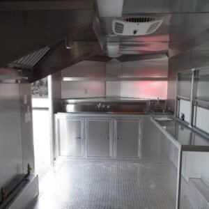 8.5 x 16 indigo blue trailer with sleek concession exterior - view 9