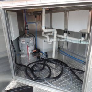 8.5 x 16 indigo blue trailer with sleek concession exterior - view 12