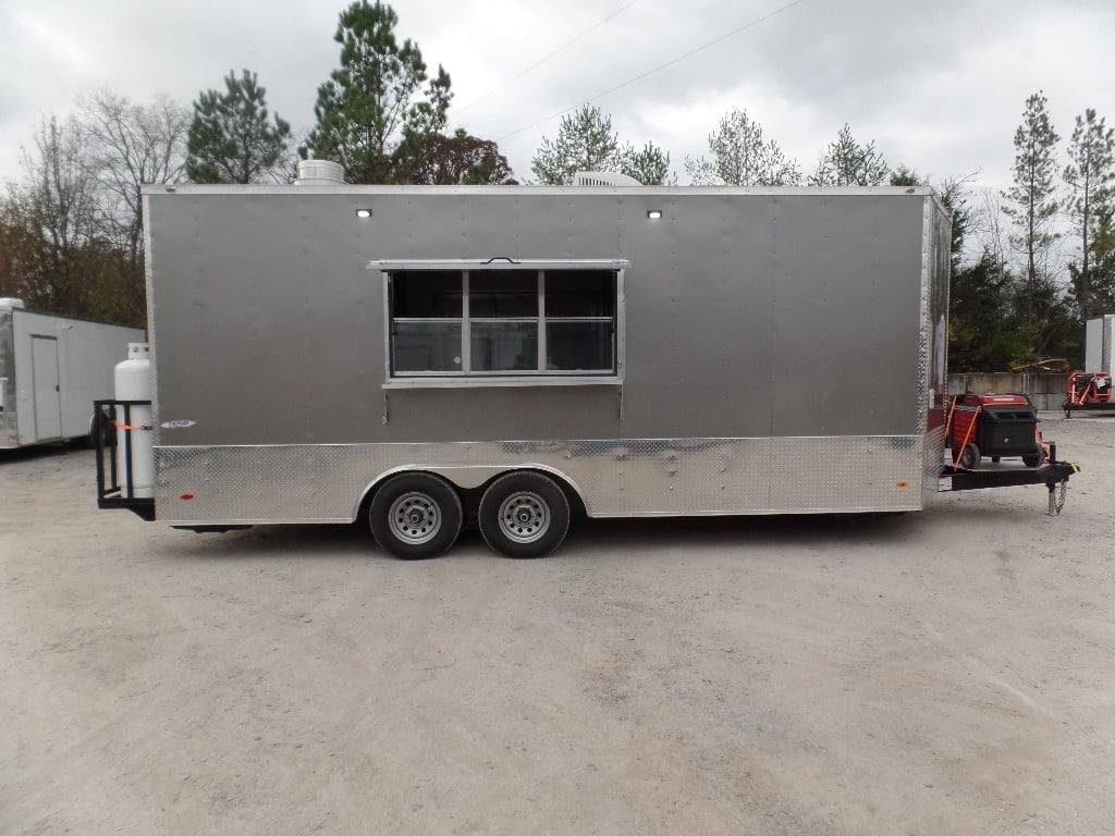 8.5′ x 20′ Light Pewter Concession Food Trailer With Appliances — photo 7