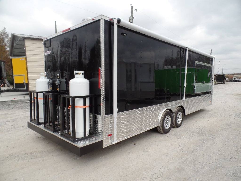 8.5′ x 24′ Black Concession Food Trailer With Appliances — photo 15