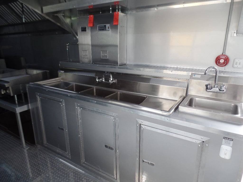 8.5′ x 24′ Black Concession Food Trailer With Appliances — photo 11