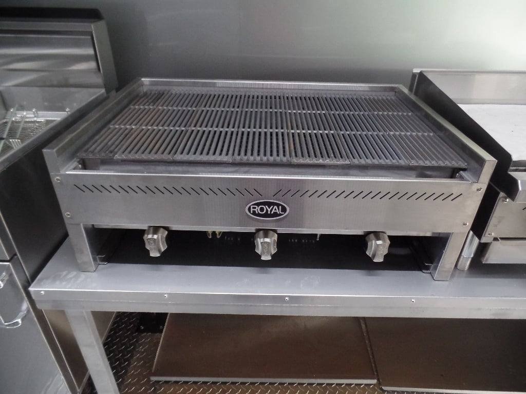 8.5′ x 24′ Black Concession Food Trailer With Appliances — photo 6