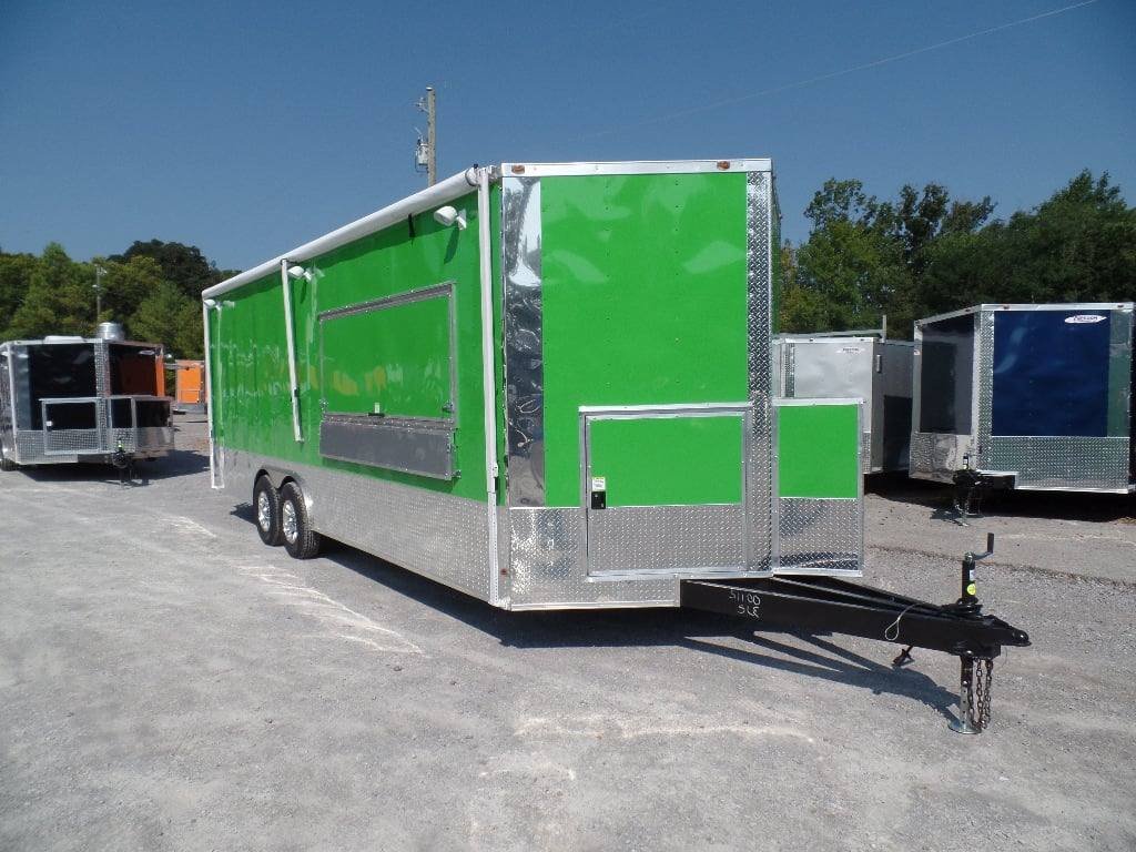 8.5′ x 24′ Concession Trailer Food Electric Green Event Catering — photo 10