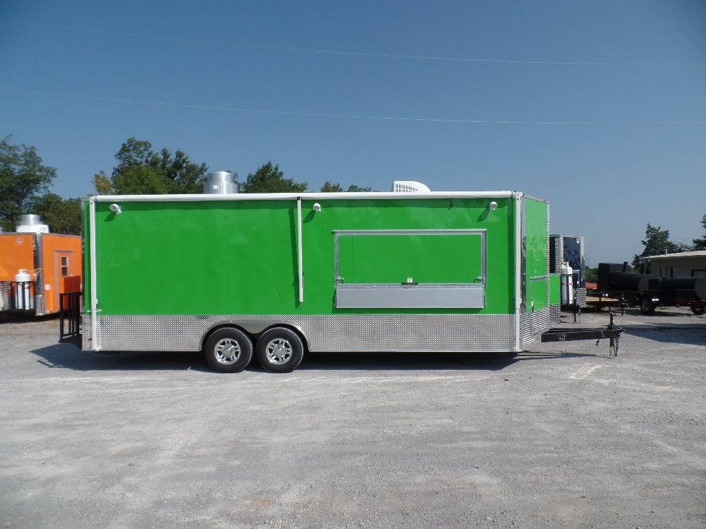 8.5′ x 24′ Concession Trailer Food Electric Green Event Catering — photo 9