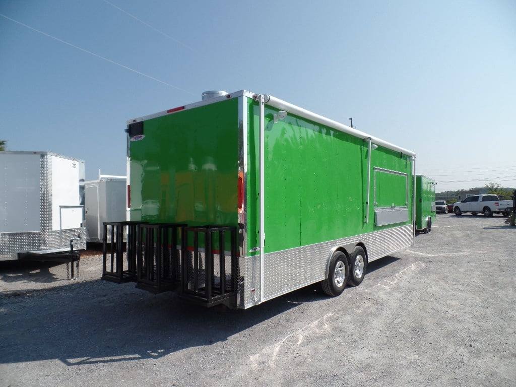 8.5′ x 24′ Concession Trailer Food Electric Green Event Catering — photo 5