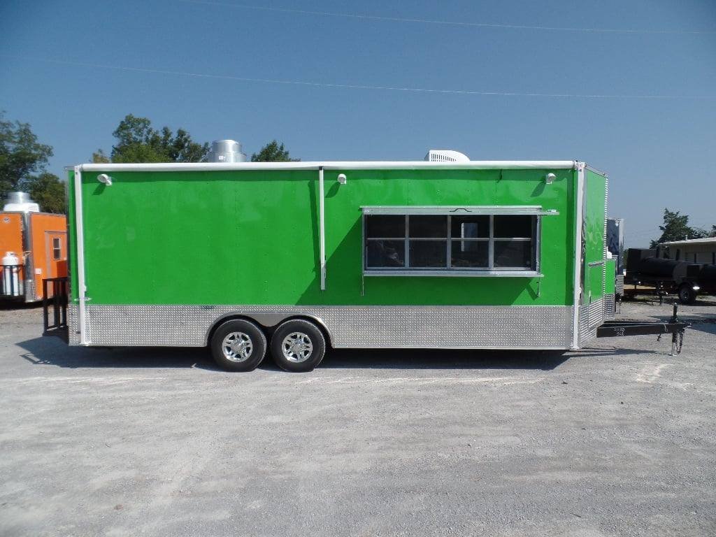 8.5′ x 24′ Concession Trailer Food Electric Green Event Catering — photo 3