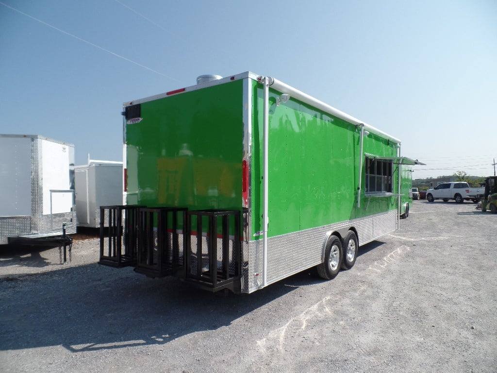 8.5′ x 24′ Concession Trailer Food Electric Green Event Catering — photo 6