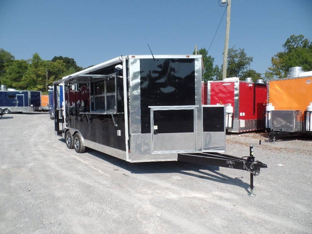 8.5′ x 20′ Concession Food Trailer Black BBQ Event Catering — photo 6
