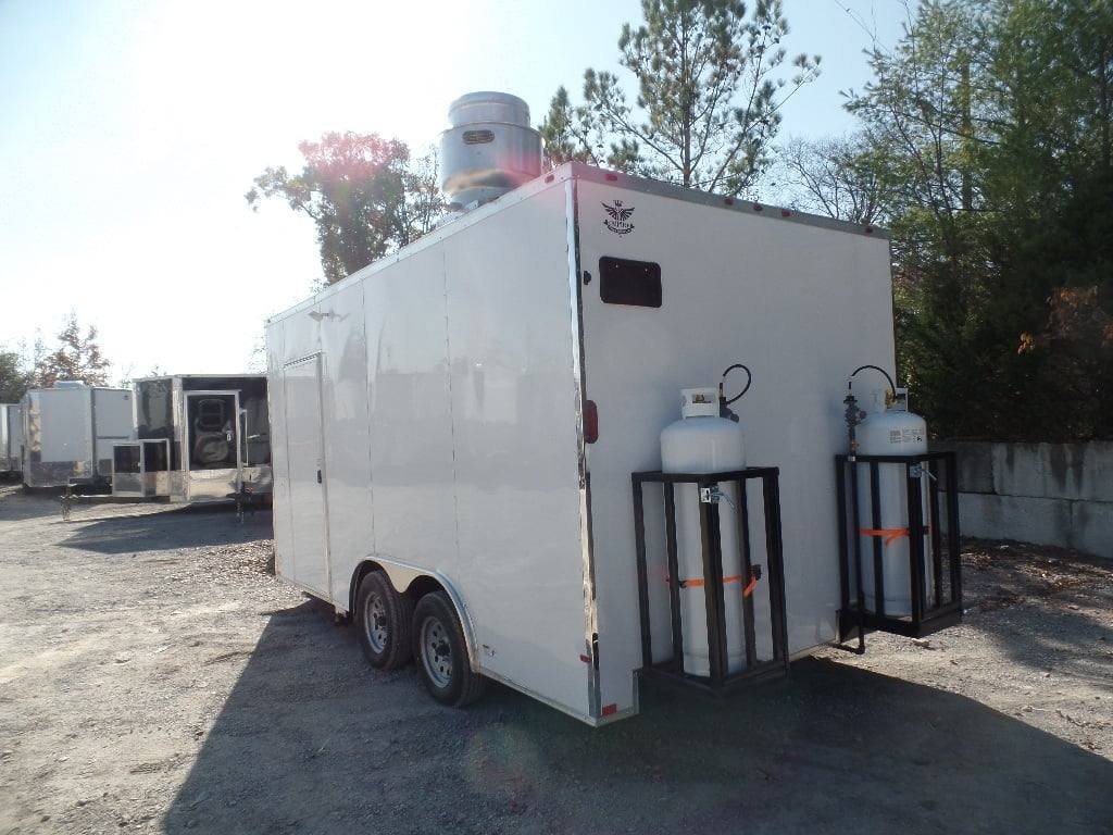 8.5′ x 16′ White Concession Food Trailer With Appliances — photo 8