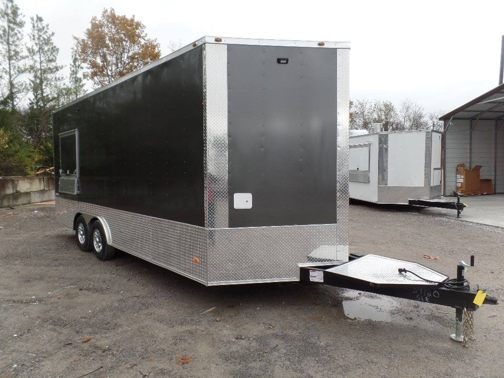 8.5′ x 20′ Charcoal Grey Vending Concession Food Trailer — photo 4