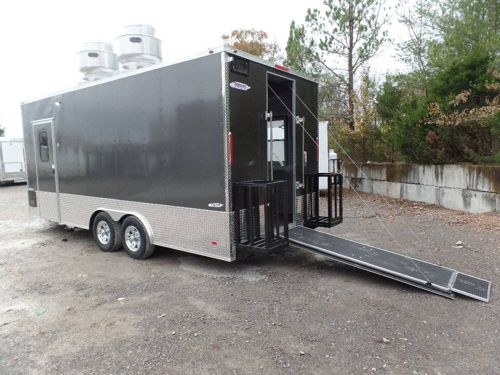 8.5′ x 20′ Charcoal Grey Vending Concession Food Trailer — photo 12