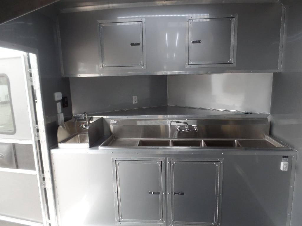 8.5′ x 20′ Charcoal Grey Vending Concession Food Trailer — photo 2