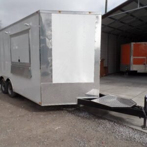 8.5 x 16 white food event trailer with 5-foot window - view 12