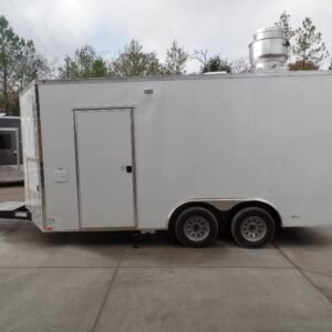 8.5 x 16 white food event trailer with 5-foot window - view 7