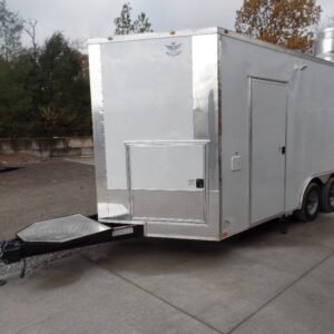 8.5 x 16 white food event trailer with 5-foot window - view 10