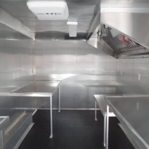 8.5 x 16 white food event trailer with 5-foot window - view 9