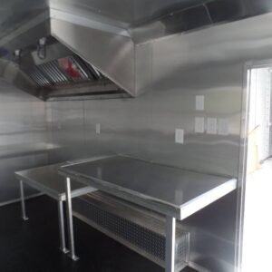8.5 x 16 white food event trailer with 5-foot window - view 13