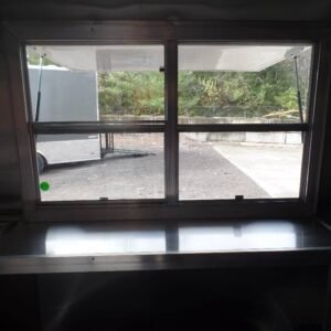 8.5 x 16 white food event trailer with 5-foot window - view 8