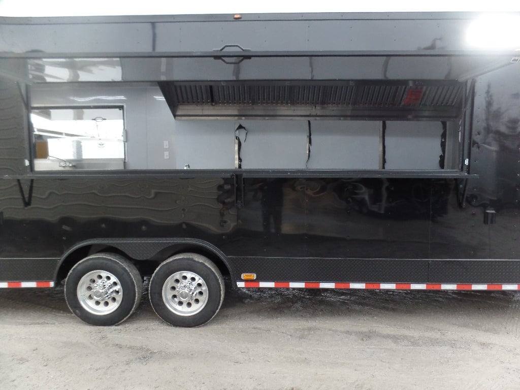 8.5′ x 34′ Black Goose Neck Concession Food Trailer — photo 7