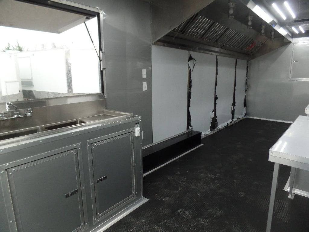 8.5′ x 34′ Black Goose Neck Concession Food Trailer — photo 14