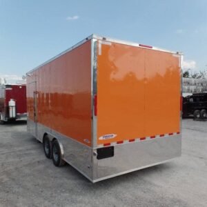 8.5 x 20 orange concession trailer with wide 6-foot window - view 6