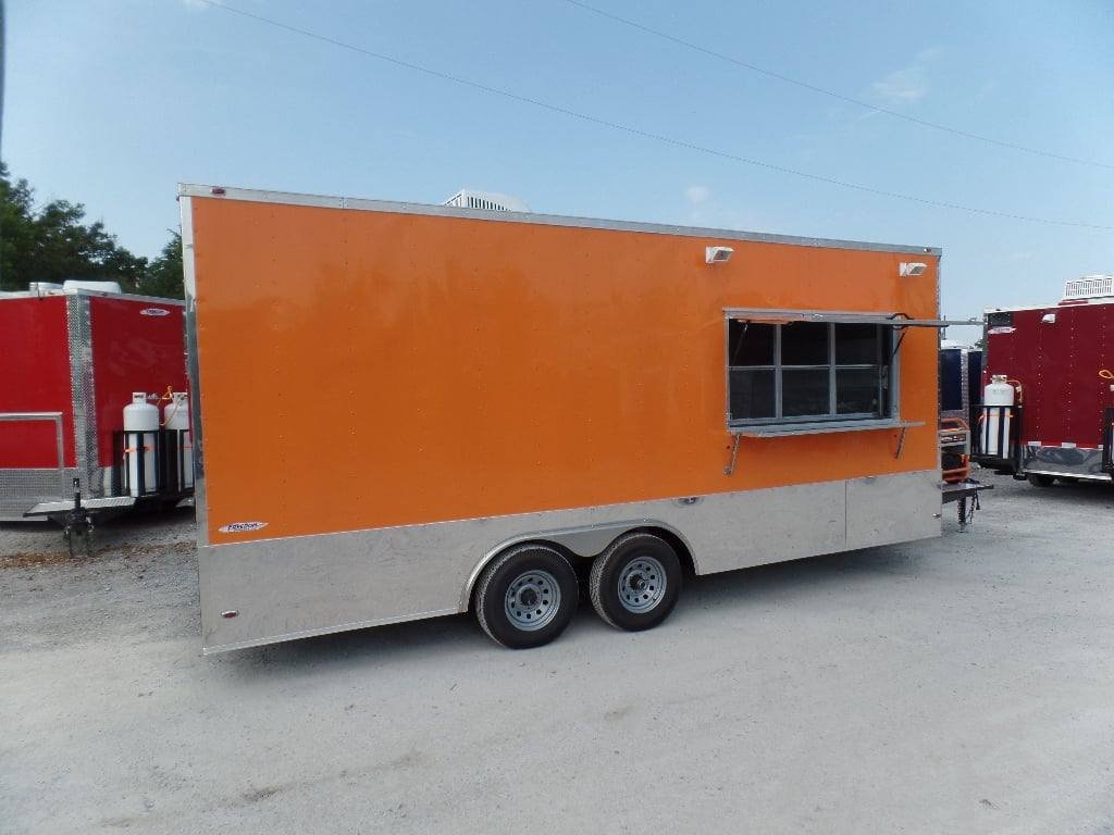 8.5′ x 20′ Concession Food Trailer Orange With Appliances — photo 2