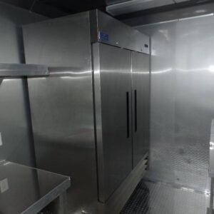 8.5 x 20 orange concession trailer with wide 6-foot window - view 2