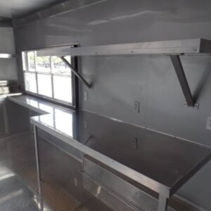 8.5 x 20 orange concession trailer with wide 6-foot window - view 14